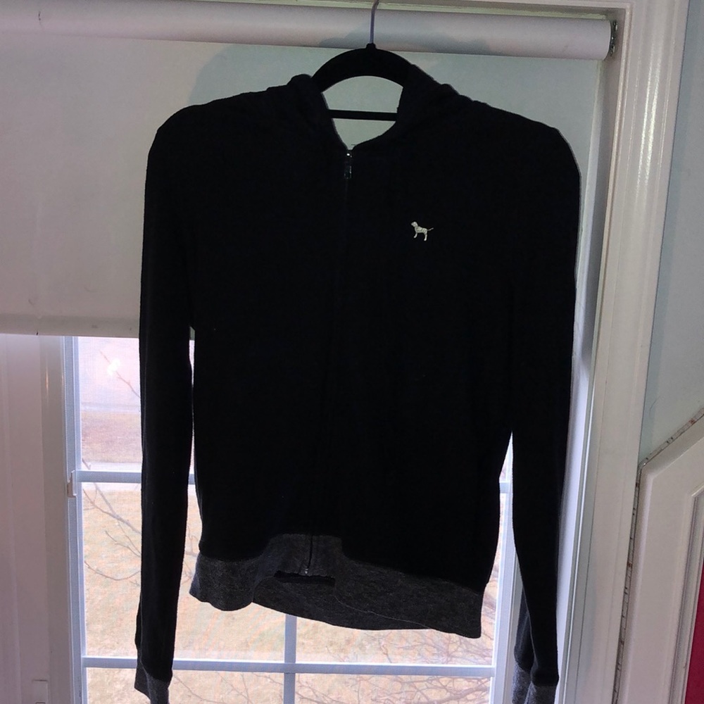 Black (Victoria secret/pink) zip up hoodie